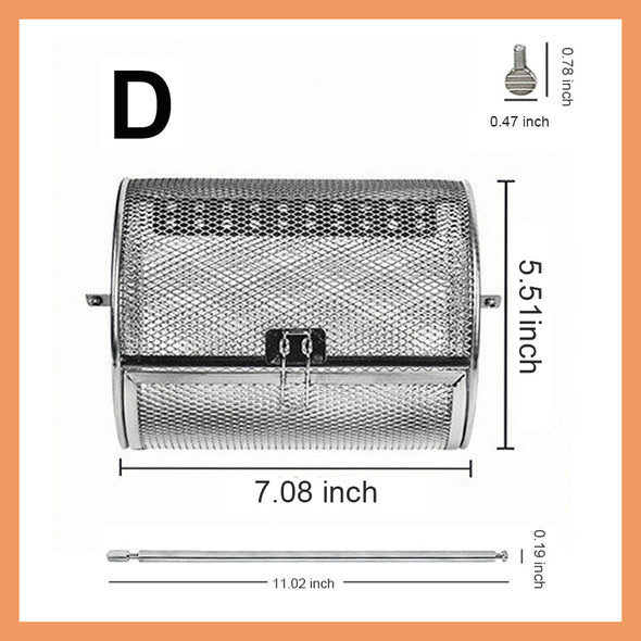 Drehbarer Grill aus Edelstahl